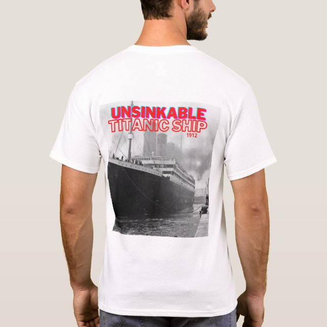 Camiseta Navio Titanic Insinível (Verso)