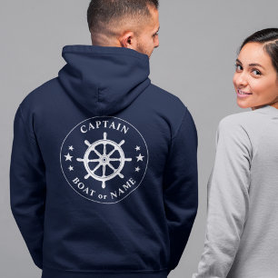 Camiseta Navios Helm Wheel Stars Capitão ou Marinho de Nom