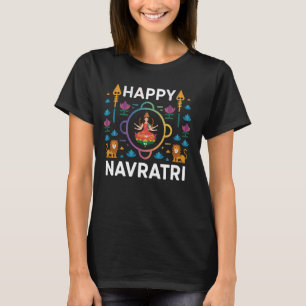 Camiseta Navratri Graba Hinduísmo Hindu Deusa Durga 1