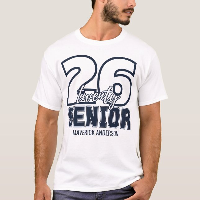 Camiseta Navy Blue Senior Class of 2026 Graduation (Frente)