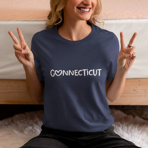 Camiseta Navy Branco Tipografia Caprichosa do Coração Conne
