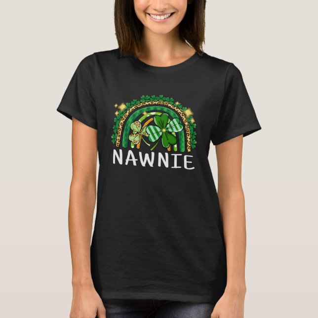 Camiseta Nawnie Rainbow Lucky Women St Patrick's Day Shamro (Frente)