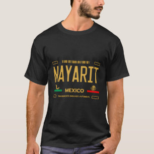 Camiseta Nayarit Mexico License Plate Aestic Nayarit