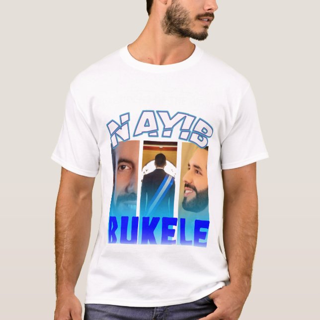 Camiseta Nayib Bukele Presidente – Diseño Patriótico Salvad (Frente)