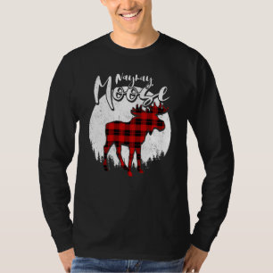 Camiseta Naynay Moose Red Xadrez Buffalo Matando Família Pa