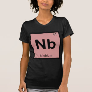 Camiseta Nb - Símbolo de Mesa periódica de química do ni