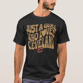 Camiseta Nba Apenas Uma Menina Que Ama O Logotipo Cleveland