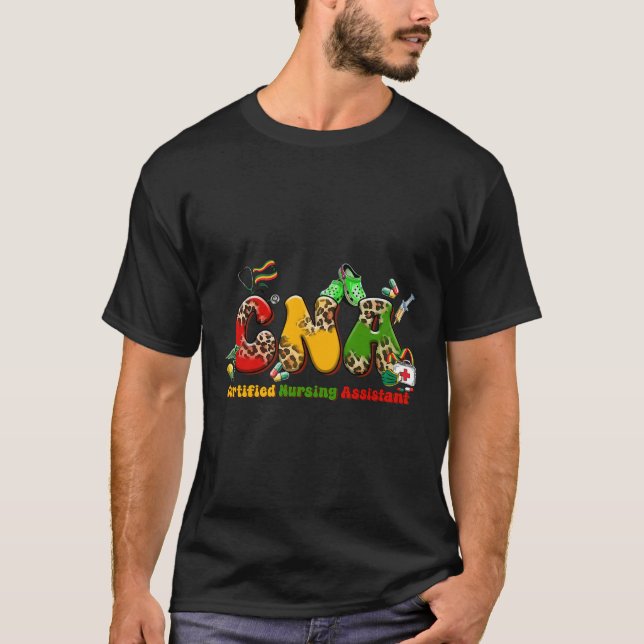 Camiseta Nc Preto Certified Nursing Istant Blac (Frente)
