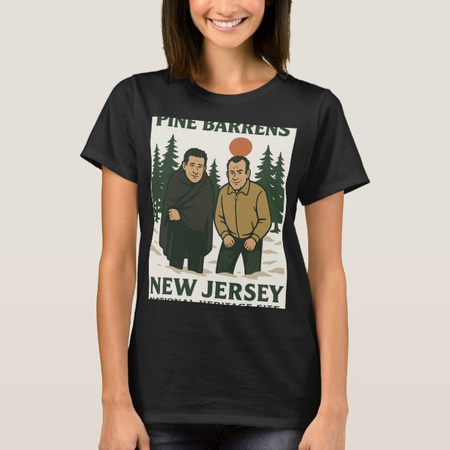 Camiseta Ne Barrens New Jersey Graphic Design  (Frente)