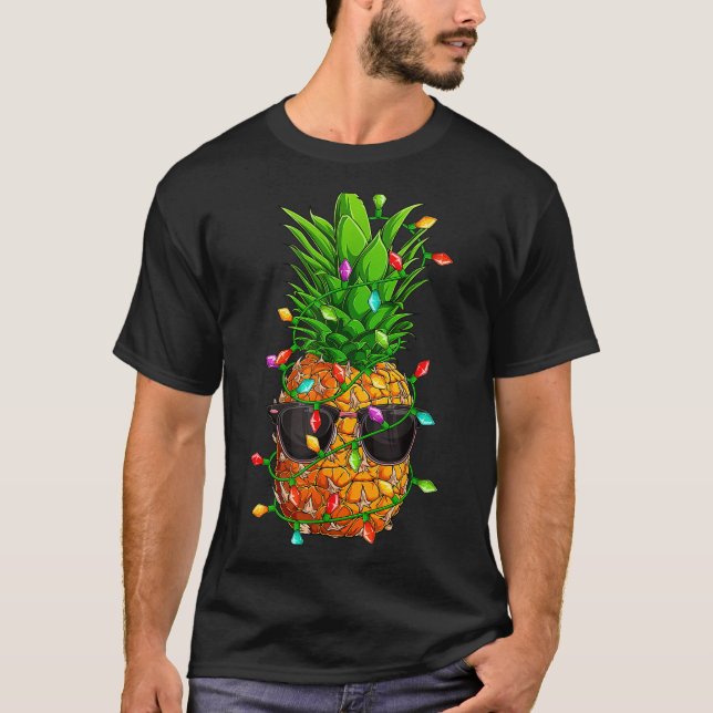 Camiseta Ne Sungles Lights July Trocal Christmas Hawaiian  (Frente)