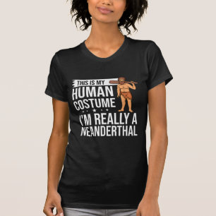 Camiseta Neanderthal Caveman Mulher Gift