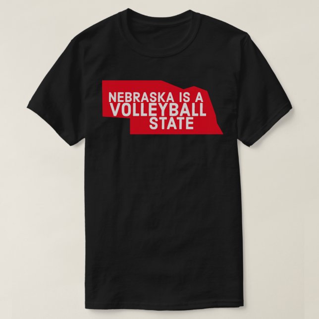 Camiseta Nebraska é um Estado de Voleibol (Frente do Design)