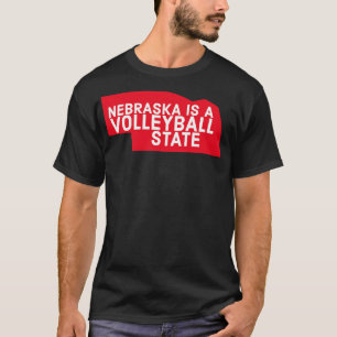 Camiseta Nebraska é um Estado de Voleibol