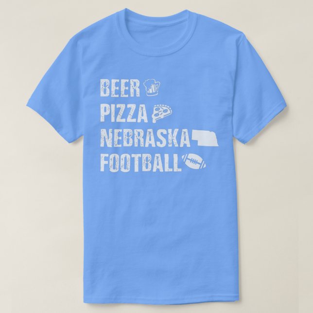 Camiseta Nebraska Football Lover Gift Beer Pizza Nebraska (Frente do Design)