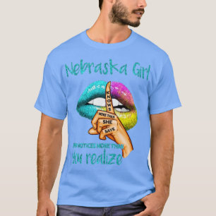 Camiseta Nebraska Girl sabe mais do que ela diz