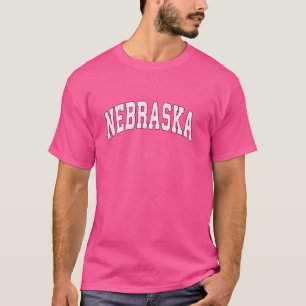 Camiseta Nebraska NE Vintage Athletic Sports Design White S