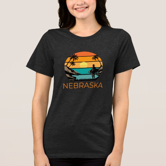 Camiseta Nebraska: Paraíso do Surfista (Frente)