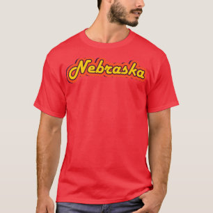 Camiseta Nebraska Retro Text Estados Unidos
