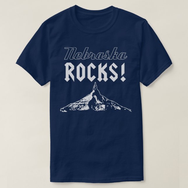 Camiseta Nebraska Rocks pela Costa do Corno (Frente do Design)