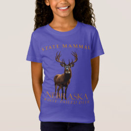 Camiseta Nebraska Territory Mammal, O Veado Branco