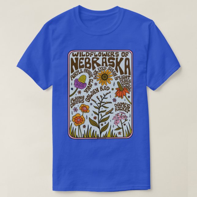 Camiseta Nebraska Wildflower (Frente do Design)