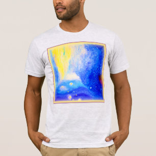Camiseta Nebula é azul, amarelo e branco leitoso. Comprar A