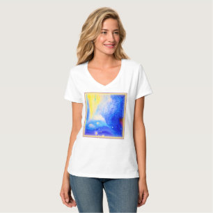 Camiseta Nebula é azul, amarelo e branco leitoso. Comprar A
