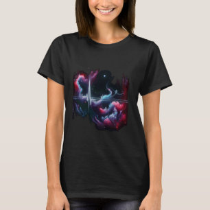 Camiseta Nebula Pulse - Arte vetorial de pulsação Sci-Fi