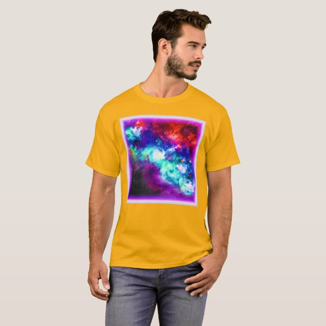 Camiseta Nebula Stars Digital Art Design. Comprar Agora (Frente Completa)