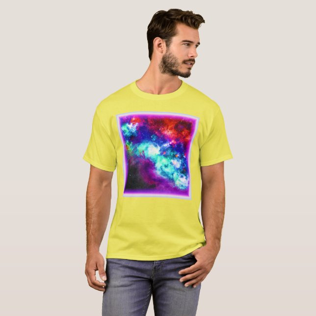 Camiseta Nebula Stars Digital Art Design. Comprar Agora (Frente Completa)