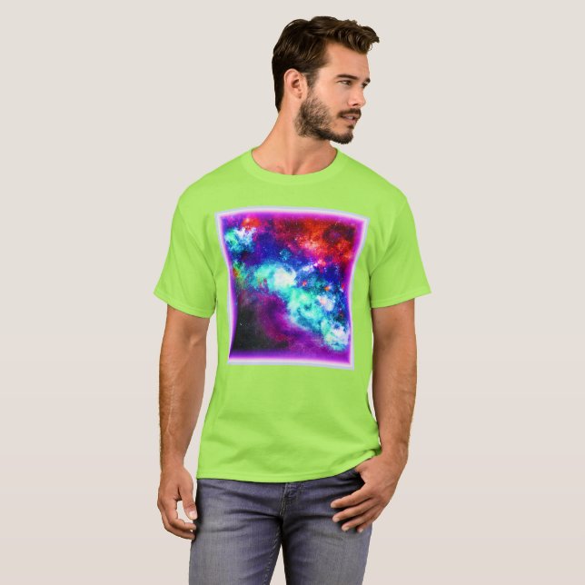 Camiseta Nebula Stars Digital Art Design. Comprar Agora (Frente Completa)