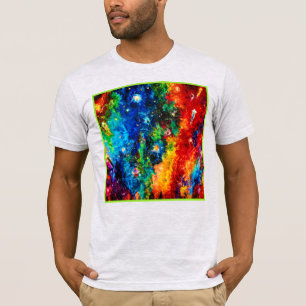 Camiseta Nebulosa Colorida e Artes