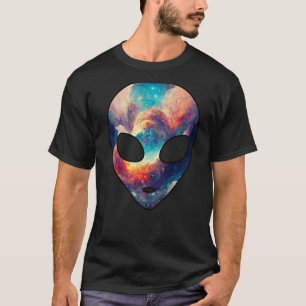 Camiseta Nebulosa da Cabeça da Alienígena Psicodélica Galáx