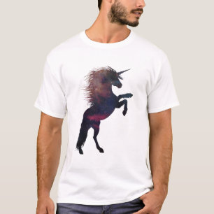 Camiseta Nebulosa mágica do espaço do unicórnio