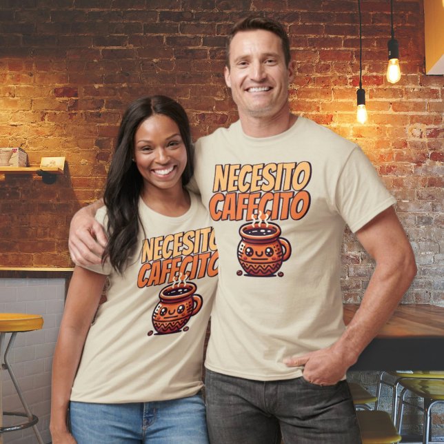 Camiseta Necesito Cafecito Café De Olla Espanha (Necesito Cafecito Café De Olla Spanish T-Shirt)