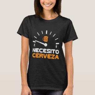 Camiseta Necesito Cerveza Funny Espanhol Mexicano Cinco De
