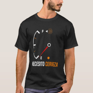 Camiseta Necesito cerveza mexicano legal e diz: