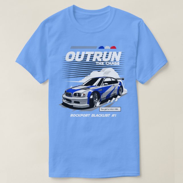 Camiseta Necessidade da velocidade mais desejada BMW M3 GTR (Frente do Design)