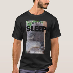 Camiseta Necessidades De Dormir Não Incomodar Koalaf Para D