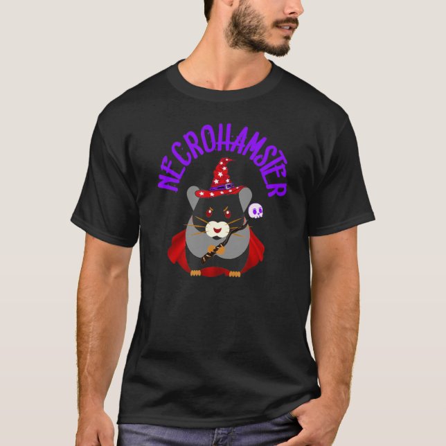 Camiseta Necrohamster Necromcer Hamster Pet Wizard Roden (Frente)