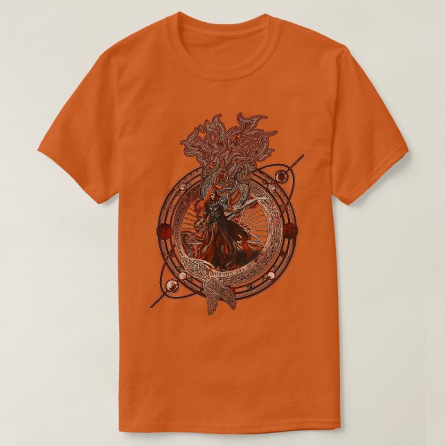 Camiseta Necromancer Zombie Warlock morto (Frente do Design)