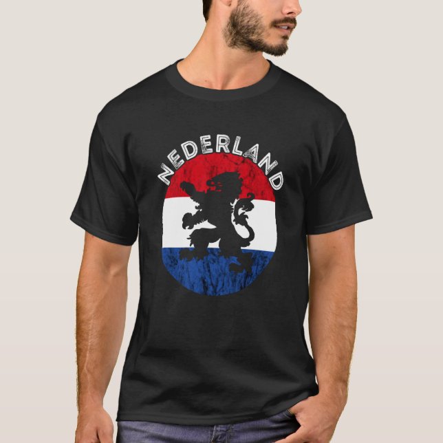 Camiseta Nederland Dutch Flag Emblem Dutch Pride Holland Ne (Frente)