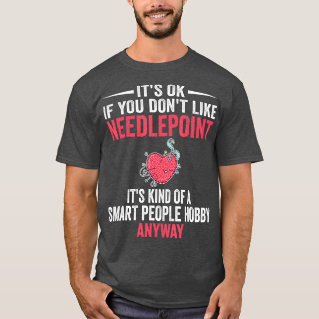 Camiseta Needlepoint de Hobby do Smart Pessoas (Frente)