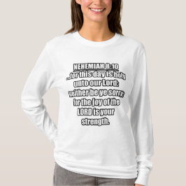 Camiseta Neemias 8:10 KJV Versículo Bíblico
