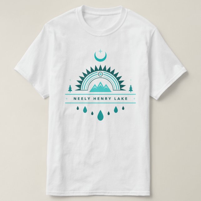 Camiseta NEERY LAKE alabama lua arco-íris (Frente do Design)