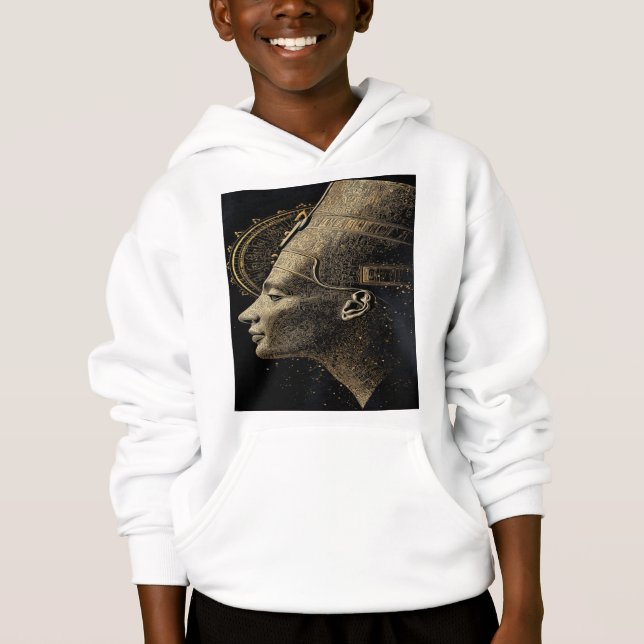 Camiseta Nefertiti Silhueta Moderna Arte Linear (Frente)