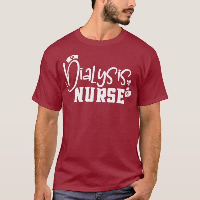 Camiseta Nefrologia Enfermeira de Diálise Renal Rins (Frente)