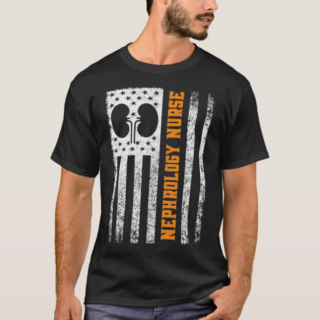 Camiseta Nefrologia Enfermeira Sinalizador Rins Diálise Ren (Frente)