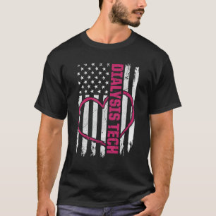 Camiseta Nefrologia Tecnológica do Coração de Sinalizador T