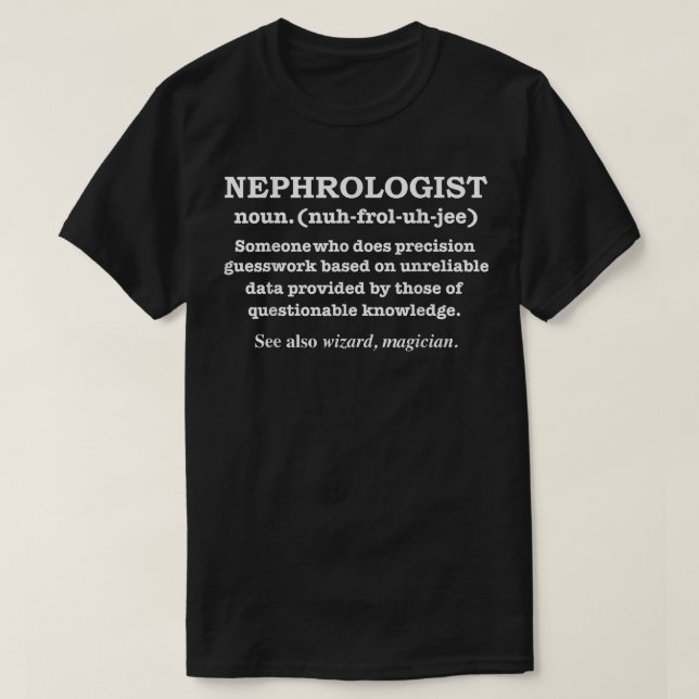 Camiseta Nefrologista Definição Rim Médico Nefrologia G (Frente do Design)